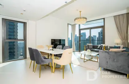 Living / Dining Room image for: Apartment - 2 Bedrooms - 3 Bathrooms for rent in Burj Crown - Downtown Dubai - Dubai, Image 1