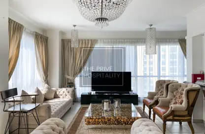Living Room image for: Apartment - 2 Bedrooms - 3 Bathrooms for rent in The Residences - Downtown Dubai - Dubai, Image 1