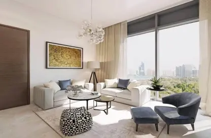Living Room image for: Apartment - 1 Bedroom - 2 Bathrooms for sale in Sobha Creek Vista Heights - Sobha Hartland - Mohammed Bin Rashid City - Dubai, Image 1
