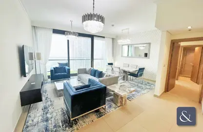 Living / Dining Room image for: Apartment - 2 Bedrooms - 2 Bathrooms for rent in Burj Vista 1 - Burj Vista - Downtown Dubai - Dubai, Image 1