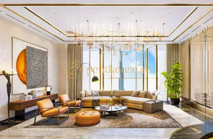 Living Room image for: Apartment - 1 Bedroom - 2 Bathrooms for sale in Exquisite Living Residences - Burj Khalifa Area - Downtown Dubai - Dubai, Image 1