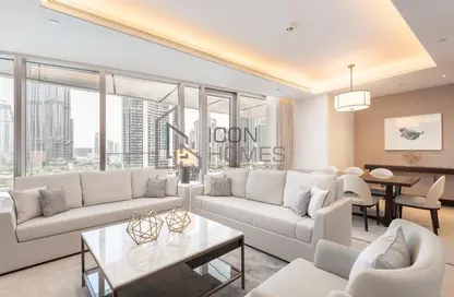 Living / Dining Room image for: Apartment - 4 Bedrooms - 5 Bathrooms for rent in The Address Sky View Tower 2 - The Address Sky View Towers - Downtown Dubai - Dubai, Image 1