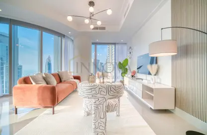 Living Room image for: Apartment - 2 Bedrooms - 3 Bathrooms for sale in Opera Grand - Burj Khalifa Area - Downtown Dubai - Dubai, Image 1