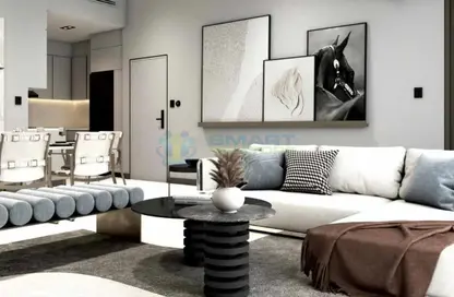 Living Room image for: Apartment - 1 Bedroom - 2 Bathrooms for sale in MAG Eye - District 7 - Mohammed Bin Rashid City - Dubai, Image 1