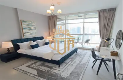 صورة لـ غرفة- غرفة النوم شقة - غرفة نوم - 2 حمامات للايجار في برج ذا ناين - الخليج التجاري - دبي ، صورة رقم 1