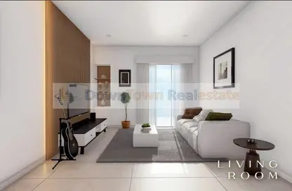 Living Room image for: Apartment - 1 Bedroom - 2 Bathrooms for sale in Garden Residences - Emirates City - Ajman, Image 1