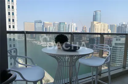 Balcony image for: Apartment - 1 Bedroom - 2 Bathrooms for rent in Sparkle Tower 1 - Sparkle Towers - Dubai Marina - Dubai, Image 1
