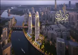 صورة لـ موقع على الخريطة شقة - 1 حمام للبيع في مرتفعات القناة - الخليج التجاري - دبي ، صورة رقم 1