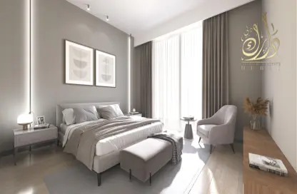 Room / Bedroom image for: Apartment - 1 Bedroom - 2 Bathrooms for sale in Marquis Elegance - Arjan - Dubai, Image 1