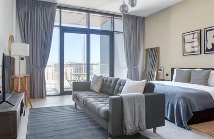 Living Room image for: Apartment - 1 Bathroom for rent in DT1 - Downtown Dubai - Dubai, Image 1