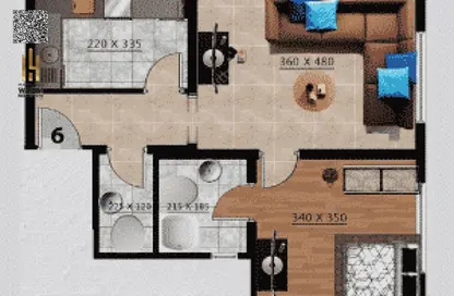 Apartment - 1 Bedroom - 2 Bathrooms for sale in Al Amira Village - Al Yasmeen - Ajman