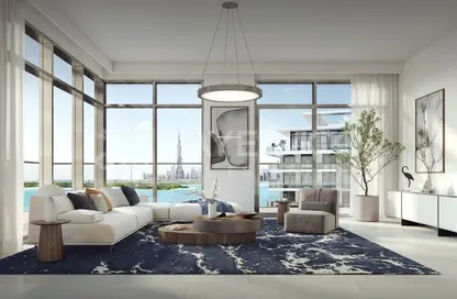 Living Room image for: Apartment - 3 Bedrooms - 3 Bathrooms for sale in The Cove II Building 8 - The Cove ll - Dubai Creek Harbour (The Lagoons) - Dubai, Image 1