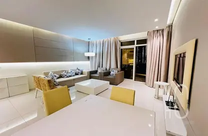 Living / Dining Room image for: Apartment - 2 Bedrooms - 3 Bathrooms for rent in DAMAC Maison The Vogue - Business Bay - Dubai, Image 1