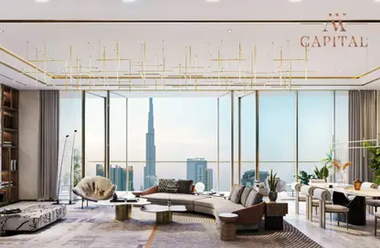 صورة لـ غرفة المعيشة شقة - غرفة نوم - 2 حمامات للبيع في اكسكوزيت ليفينج ريزيدنسز - برج خليفة - دبي وسط المدينة - دبي ، صورة رقم 1