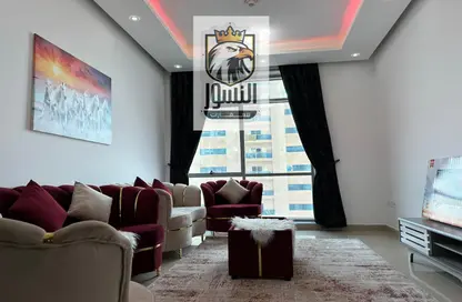 Apartment - 1 Bedroom - 2 Bathrooms for rent in Orient Tower 2 - Orient Towers - Al Bustan - Ajman