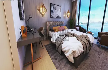 Room / Bedroom image for: Apartment - 4 Bedrooms - 5 Bathrooms for sale in Perla 1 - Yas Bay - Yas Island - Abu Dhabi, Image 1