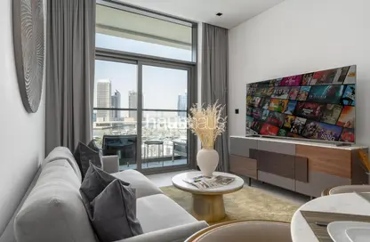 Living Room image for: Apartment - 1 Bedroom - 2 Bathrooms for rent in 15 Northside - Tower 2 - 15 Northside - Business Bay - Dubai, Image 1
