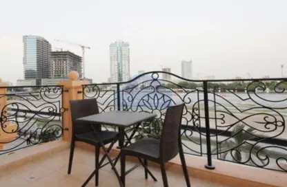 Balcony image for: Apartment - 1 Bathroom for rent in European - Canal Residence - Dubai Sports City - Dubai, Image 1