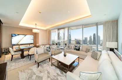 Living / Dining Room image for: Apartment - 4 Bedrooms - 5 Bathrooms for sale in The Address Sky View Tower 1 - The Address Sky View Towers - Downtown Dubai - Dubai, Image 1