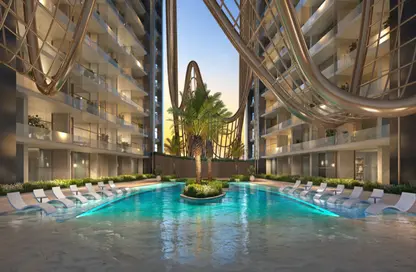 صورة لـ حوض سباحة شقة - غرفة نوم - 2 حمامات للبيع في سكاي هيلز ريزيدينس - جنوب البرشاء - البرشاء - دبي ، صورة رقم 1
