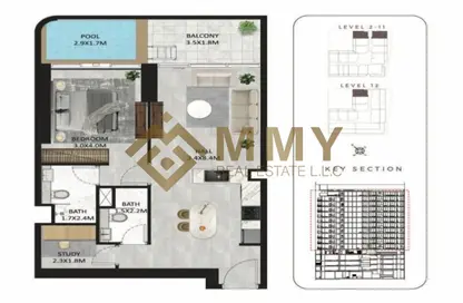 Apartment - 1 Bedroom - 2 Bathrooms for sale in SquareX Residence - Jumeirah Village Circle - Dubai