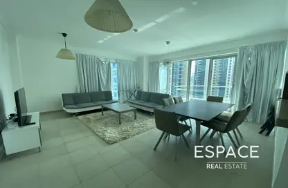 Living / Dining Room image for: Apartment - 2 Bedrooms - 3 Bathrooms for rent in Attessa Tower - Marina Promenade - Dubai Marina - Dubai, Image 1