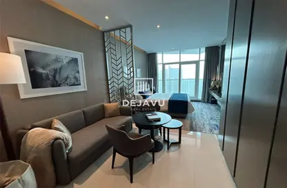 Living Room image for: Apartment - 1 Bathroom for rent in PRIVE BY DAMAC (A) - DAMAC Maison Privé - Business Bay - Dubai, Image 1