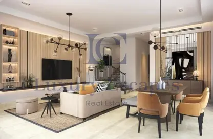 Living / Dining Room image for: Townhouse - 3 Bedrooms - 3 Bathrooms for sale in Belair Damac Hills - By Trump Estates - DAMAC Hills - Dubai, Image 1