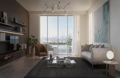 Living Room image for: Apartment - 1 Bathroom for sale in Azizi Riviera 36 - Meydan One - Meydan - Dubai, Image 1