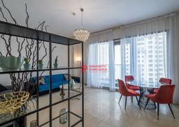 صورةغرفة المعيشة / غرفة الطعام لـ: شقة - 1 غرفة نوم - 2 حمامات للبيع في برج التألق 2 - أبراج البريق - دبي مارينا - دبي, صورة 1