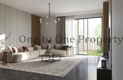 Living Room image for: Apartment - 4 Bedrooms - 4 Bathrooms for sale in Royal Park - Masdar City - Abu Dhabi, Image 1