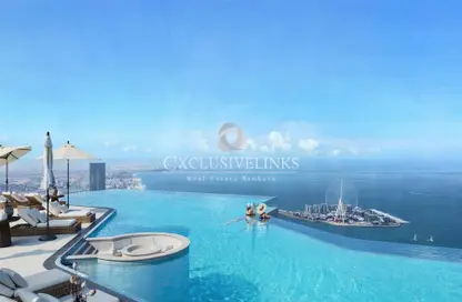 Apartment - 2 Bedrooms - 3 Bathrooms for sale in Habtoor Grand Residences - Dubai Marina - Dubai