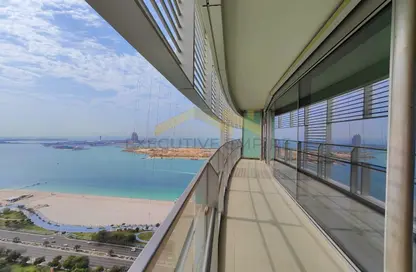 Balcony image for: Apartment - 3 Bedrooms - 4 Bathrooms for rent in Wave tower - Corniche Road - Abu Dhabi, Image 1