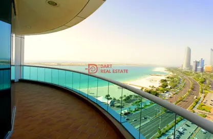 Duplex - 4 Bedrooms - 6 Bathrooms for rent in Bel Ghailam Tower - Corniche Road - Abu Dhabi