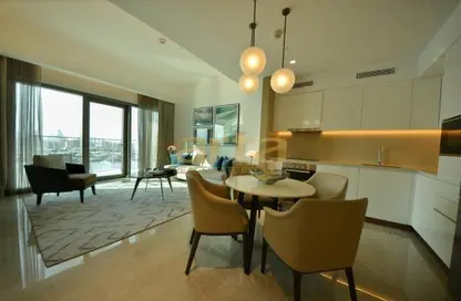 Living / Dining Room image for: Apartment - 1 Bedroom - 1 Bathroom for sale in Address Harbour Point Tower 2 - Address Harbour Point - Dubai Creek Harbour (The Lagoons) - Dubai, Image 1