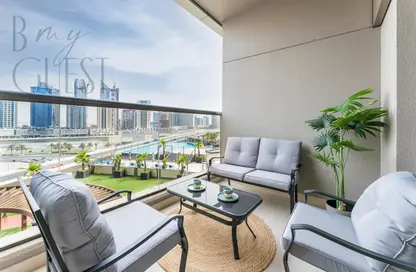 Balcony image for: Apartment - 1 Bathroom for rent in Elite Downtown Residence - Downtown Dubai - Dubai, Image 1