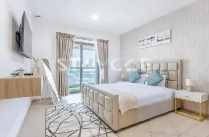 صورة لـ غرفة- غرفة النوم شقة - 2 غرف نوم - 2 حمامات للايجار في برج الأميرة - دبي مارينا - دبي ، صورة رقم 1