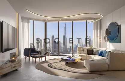 Living Room image for: Apartment - 1 Bedroom - 1 Bathroom for sale in W Residences Downtown - Downtown Dubai - Dubai, Image 1