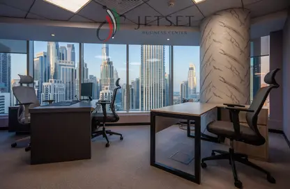 Business Centre - Studio - 2 Bathrooms for rent in The Prime Tower - Business Bay - Dubai