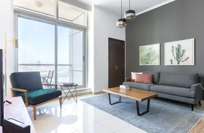 Living Room image for: Apartment - 1 Bedroom - 2 Bathrooms for rent in Botanica Tower - Dubai Marina - Dubai, Image 1