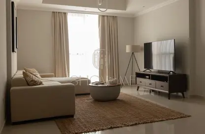 Living Room image for: Apartment - 1 Bedroom - 1 Bathroom for sale in Dunya Tower - Burj Khalifa Area - Downtown Dubai - Dubai, Image 1