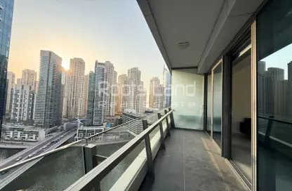 Apartment - Studio - 1 Bathroom for rent in Silverene Tower B - Silverene - Dubai Marina - Dubai
