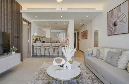 Living / Dining Room image for: Apartment - 1 Bedroom - 2 Bathrooms for sale in Waves Grande - Sobha Hartland - Mohammed Bin Rashid City - Dubai, Image 1