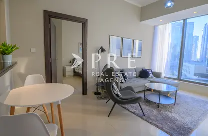 شقة - غرفة نوم - 2 حمامات للايجار في B برج سيلفرين - سيلفيرين - دبي مارينا - دبي