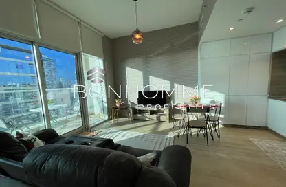 Living / Dining Room image for: Apartment - 1 Bathroom for rent in Studio One - Dubai Marina - Dubai, Image 1