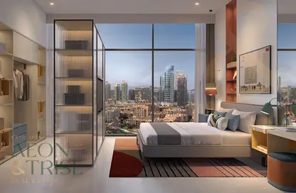 Room / Bedroom image for: Apartment - 1 Bedroom - 1 Bathroom for sale in Rove Home Downtown - Downtown Dubai - Dubai, Image 1