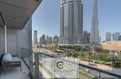 Balcony image for: Apartment - 1 Bedroom - 2 Bathrooms for rent in Boulevard Point - Downtown Dubai - Dubai, Image 1