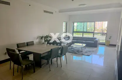 Living / Dining Room image for: Apartment - 2 Bedrooms - 2 Bathrooms for rent in Golden Mile 1 - Golden Mile - Palm Jumeirah - Dubai, Image 1