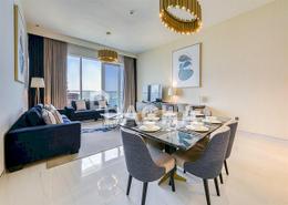 Living / Dining Room image for: Apartment - 2 bedrooms - 2 bathrooms for rent in Palm View - Dubai Media City - Dubai, Image 1