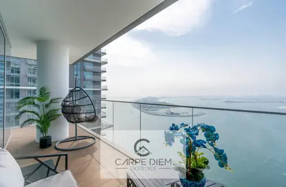 Balcony image for: Apartment - 3 Bedrooms - 4 Bathrooms for rent in Beach Isle - EMAAR Beachfront - Dubai Harbour - Dubai, Image 1
